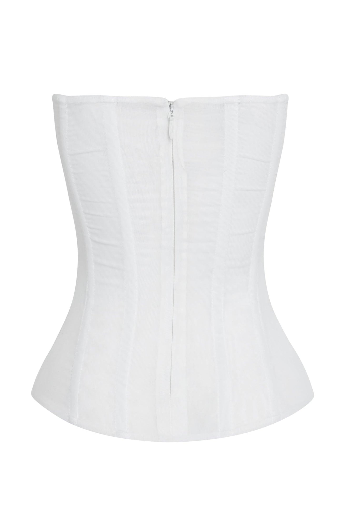 Muse Mesh Corset Top - White