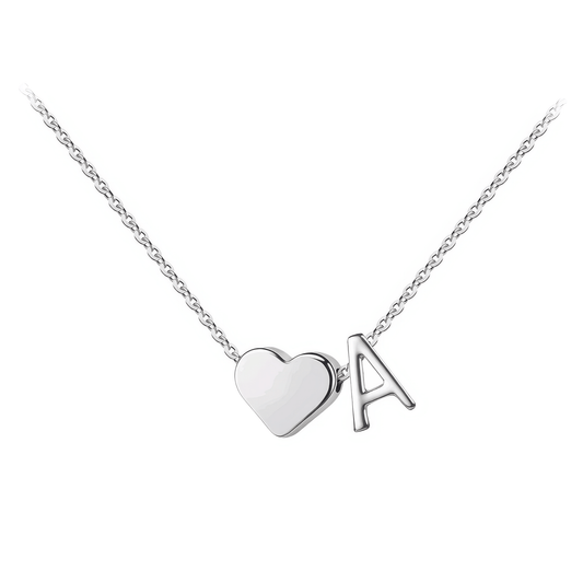 Heart Initial Necklace