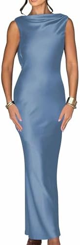 Backless Satin Prom Dresses