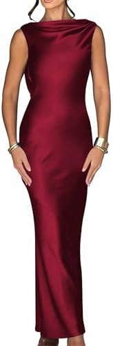 Backless Satin Prom Dresses