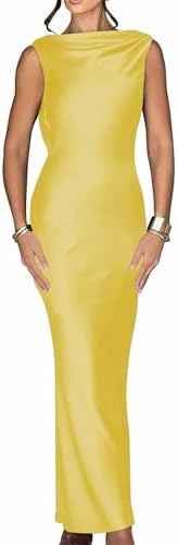 Backless Satin Prom Dresses