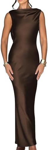 Backless Satin Prom Dresses