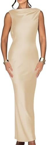 Backless Satin Prom Dresses
