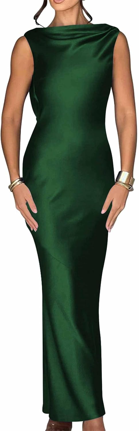 Backless Satin Prom Dresses