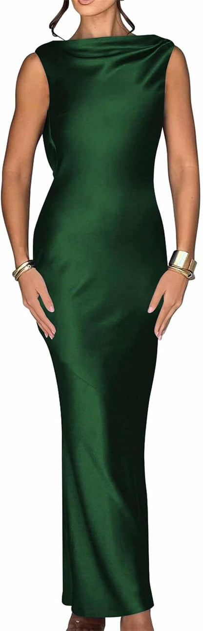Backless Satin Prom Dresses