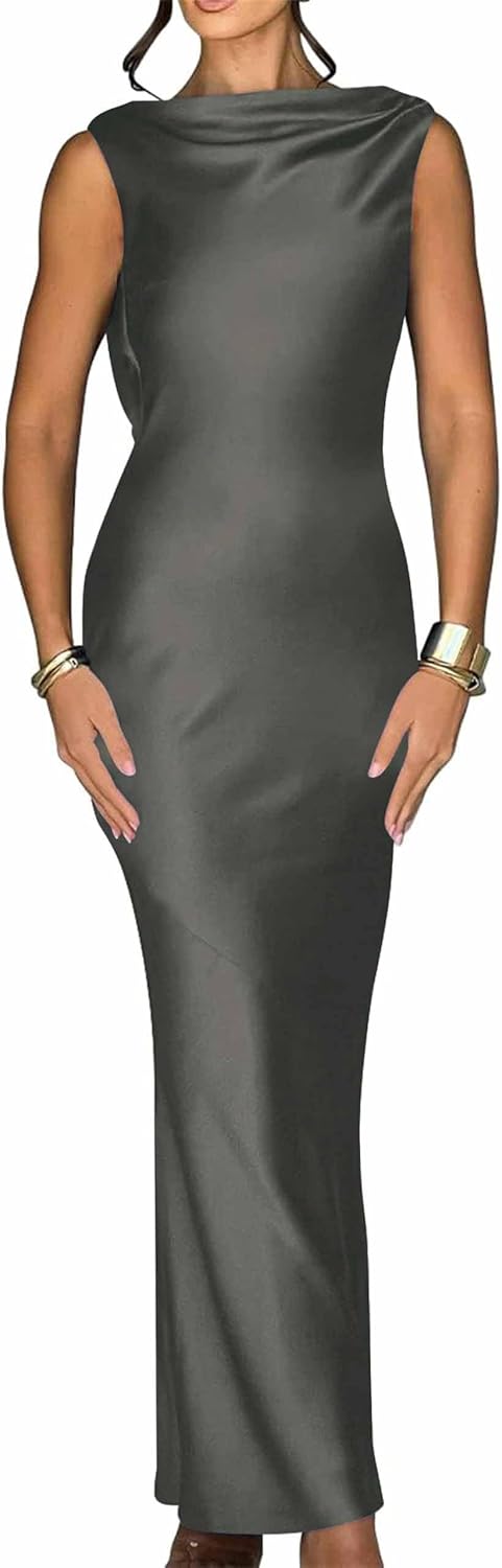 Backless Satin Prom Dresses
