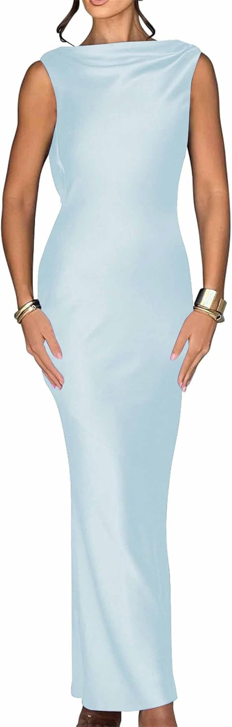 Backless Satin Prom Dresses