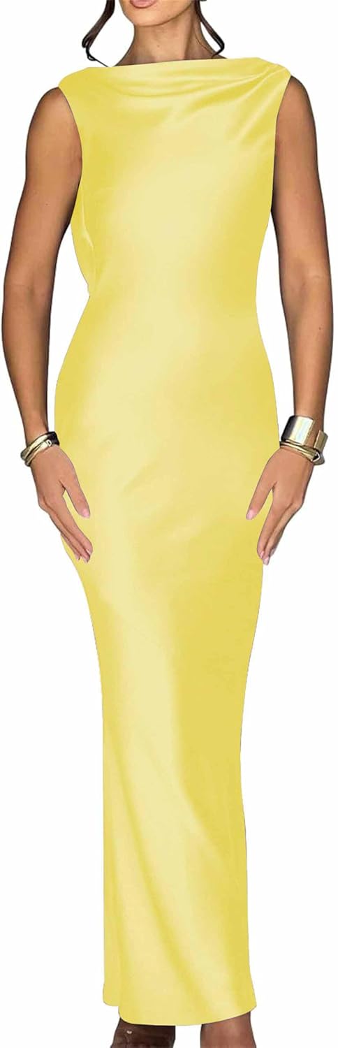 Backless Satin Prom Dresses