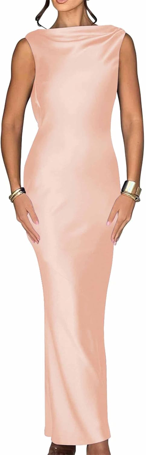 Backless Satin Prom Dresses