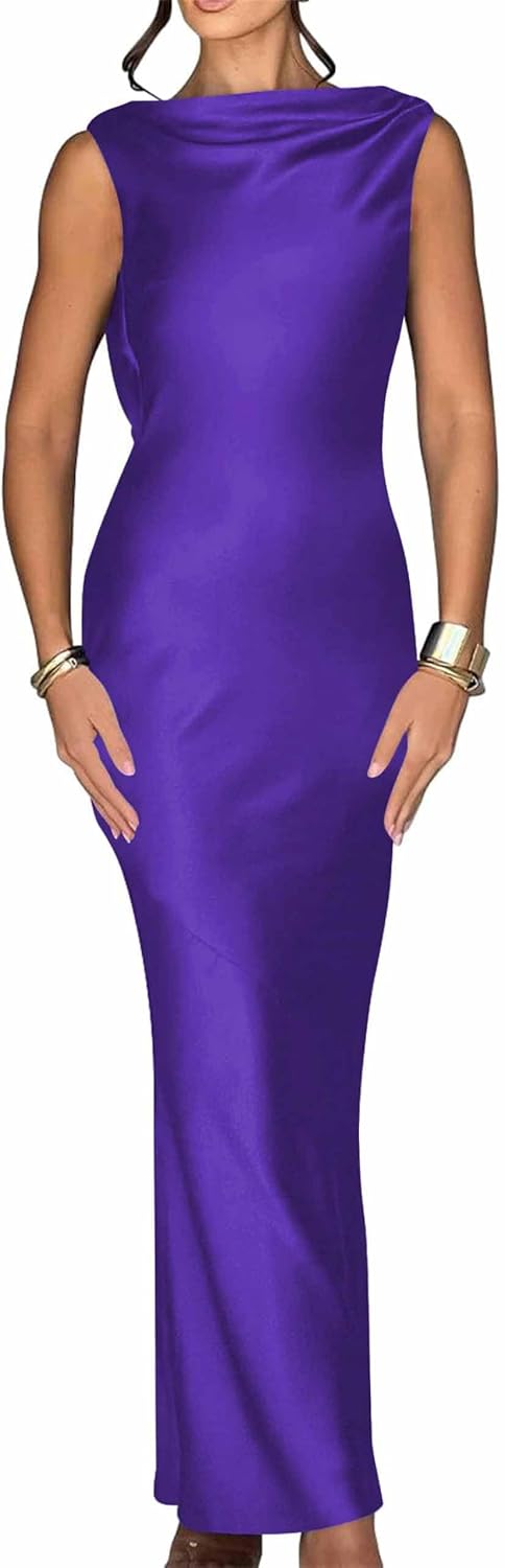 Backless Satin Prom Dresses