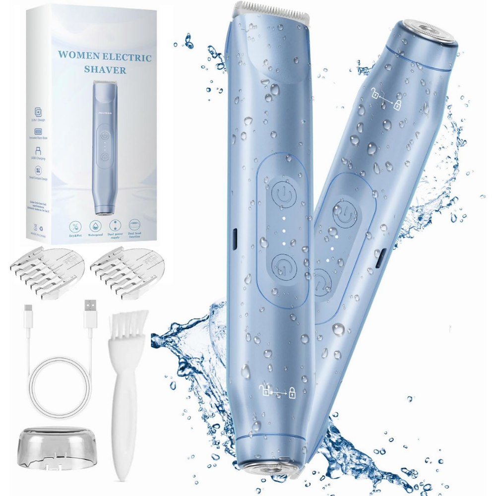 SilkSmooth 2-in-1 Womens Electric Shaver & Epilator – Wet/Dry Bikini Trimmer for Face, Legs & Body