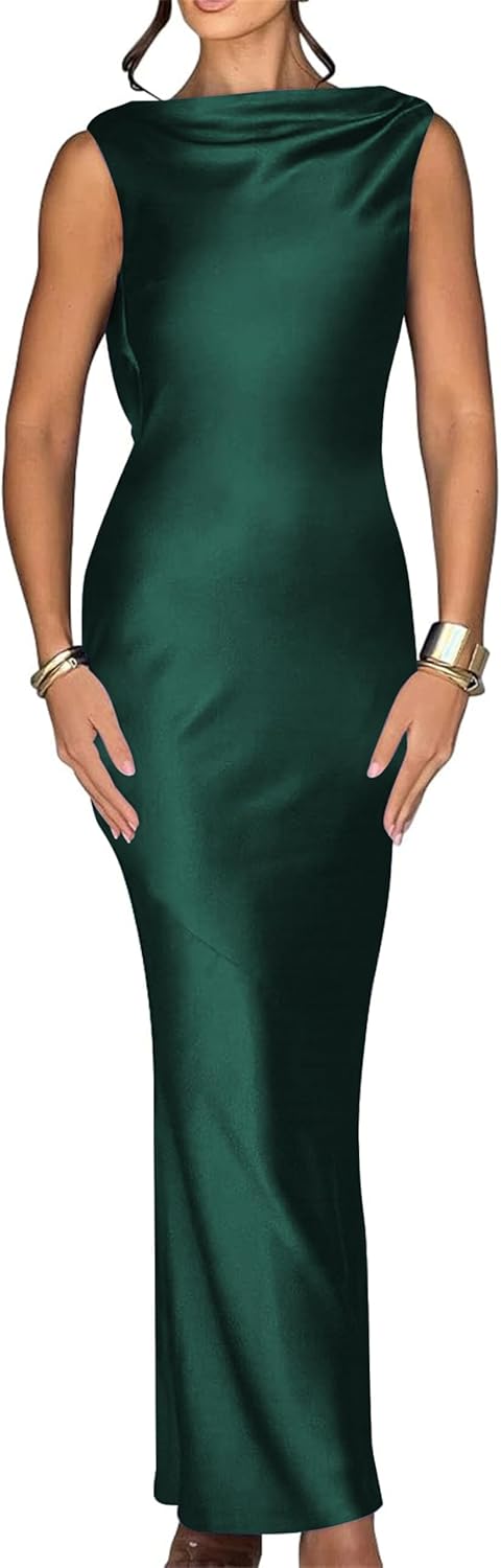 Backless Satin Prom Dresses