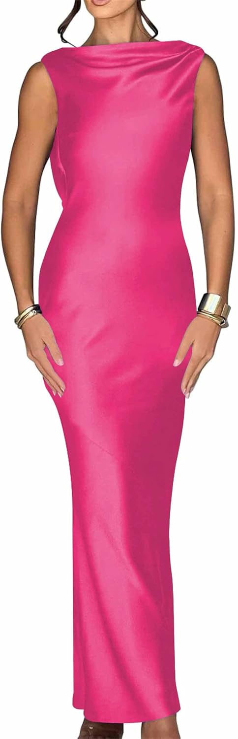 Backless Satin Prom Dresses