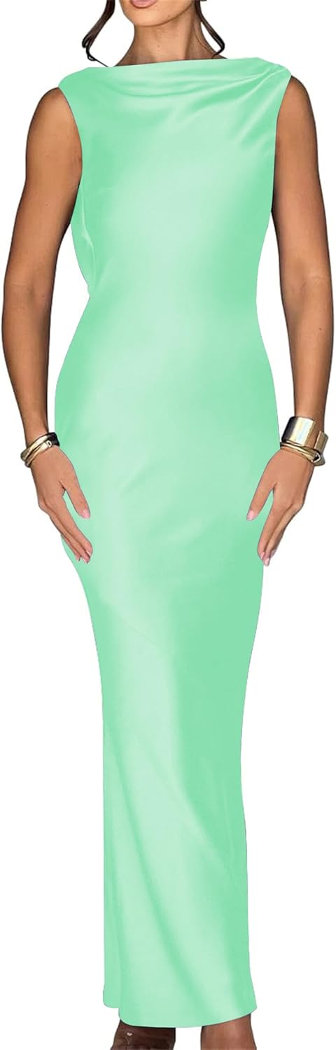 Backless Satin Prom Dresses