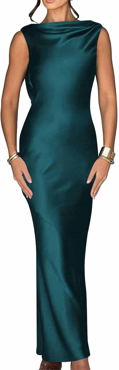 Backless Satin Prom Dresses