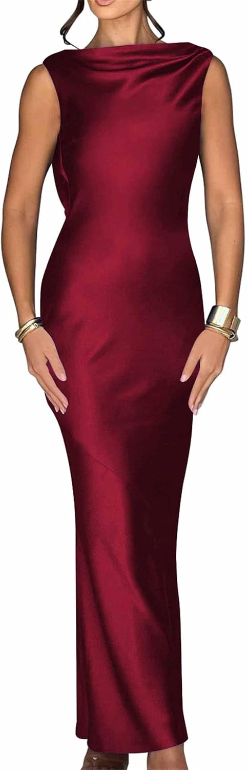 Backless Satin Prom Dresses