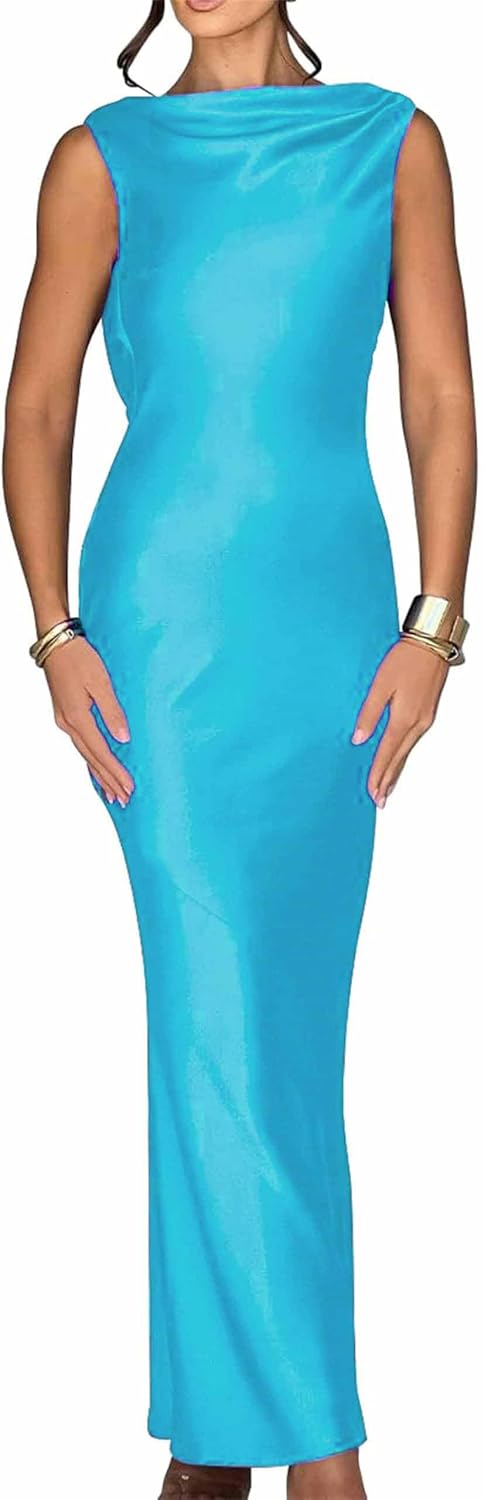 Backless Satin Prom Dresses