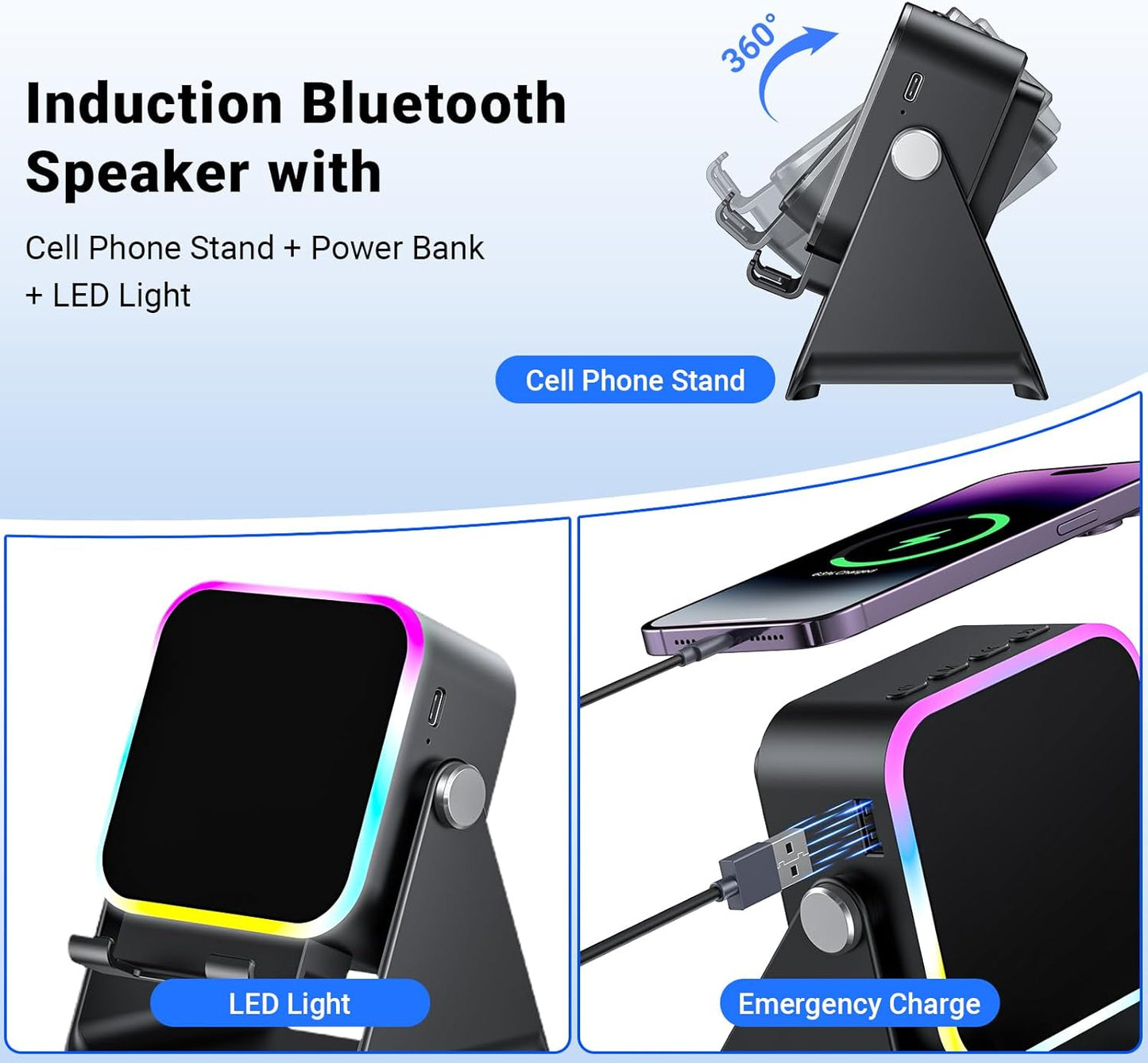 EchoDock™ - 5-in-1 Wireless Speaker Stand