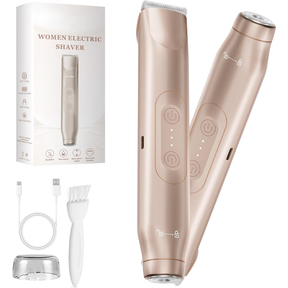 SilkSmooth 2-in-1 Womens Electric Shaver & Epilator – Wet/Dry Bikini Trimmer for Face, Legs & Body
