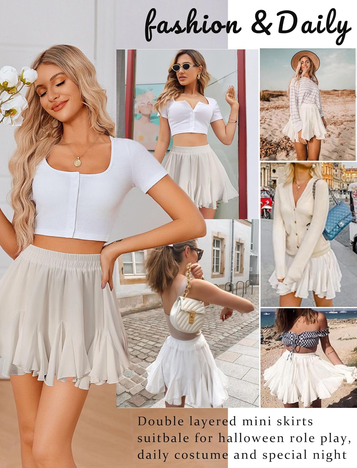 Sexy Ruffle Mini Skirt