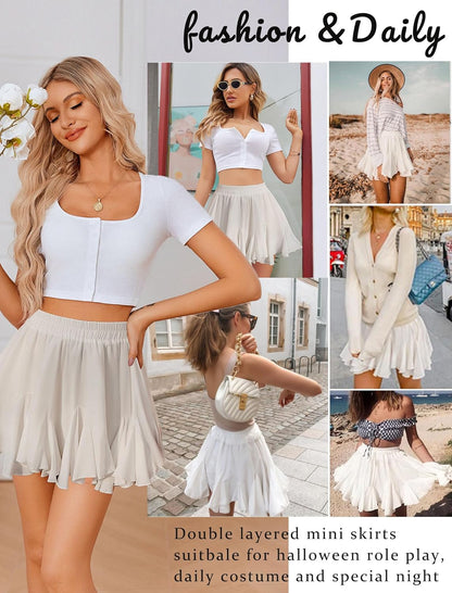 Sexy Ruffle Mini Skirt