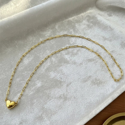 14K Gold/Silver-Plated Heart Shape Pendant