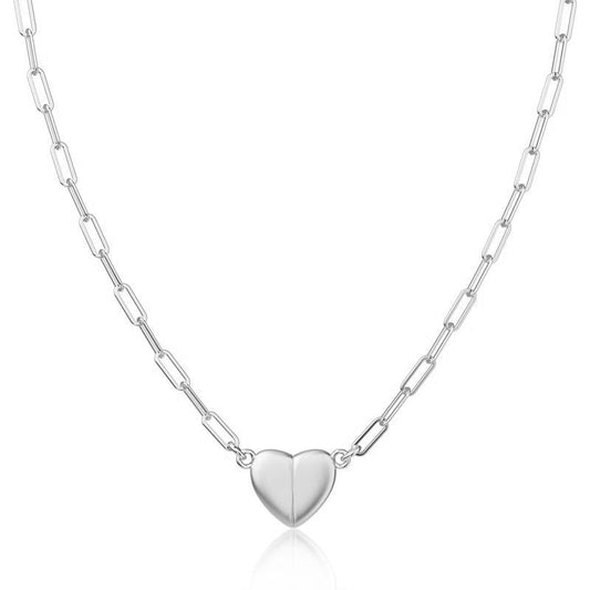 14K Gold/Silver-Plated Heart Shape Pendant
