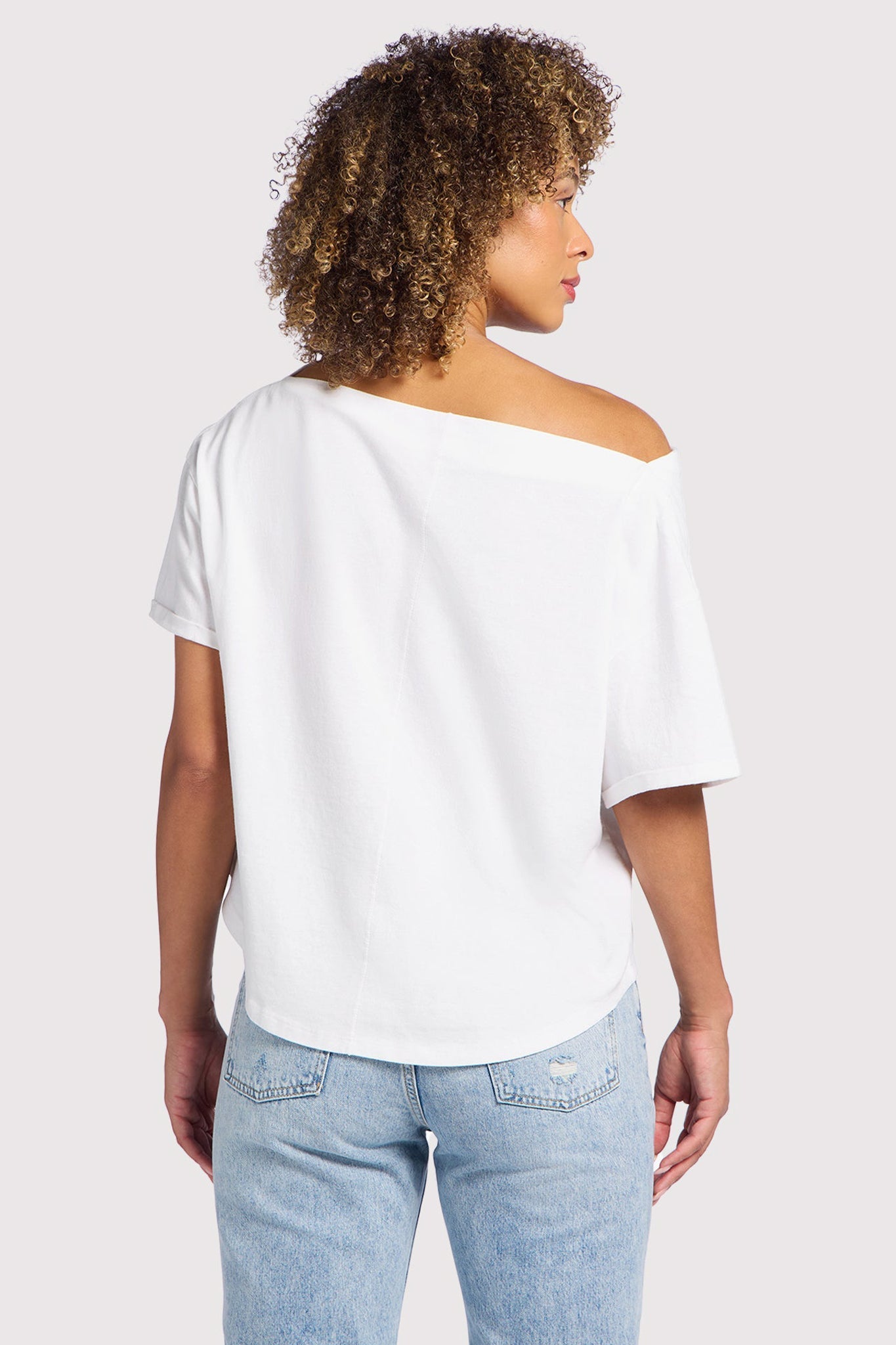 Vintage Cotton Off The Shoulder T-Shit