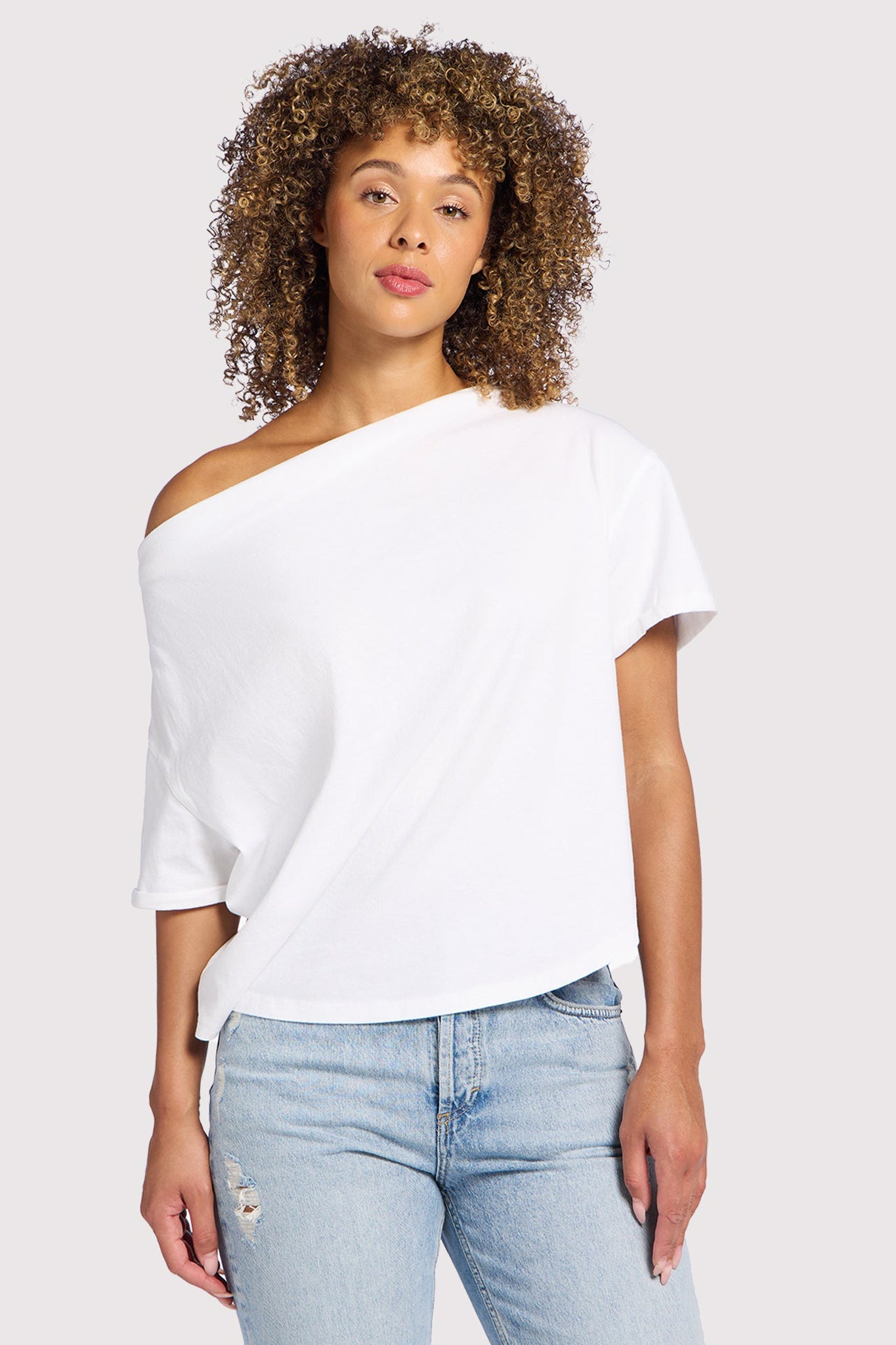 Vintage Cotton Off The Shoulder T-Shit