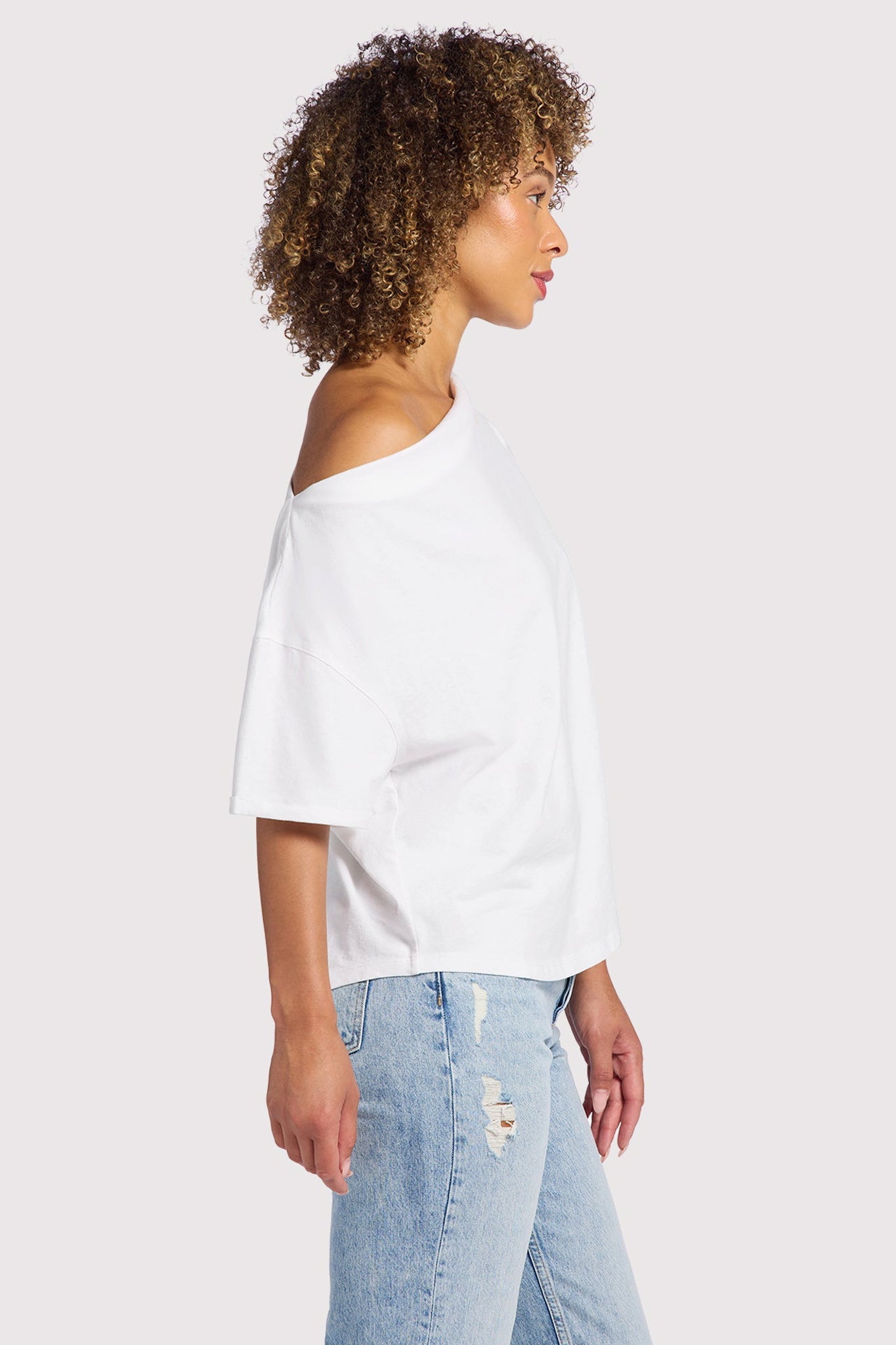 Vintage Cotton Off The Shoulder T-Shit