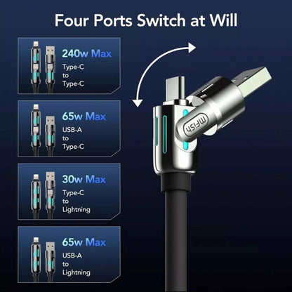 4-in-1 Multi USB Charging Cable – USB-A & Type-C