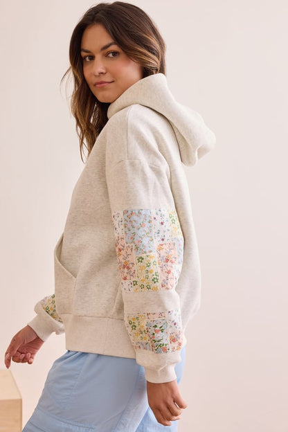 Floral Patchwork Hoodie