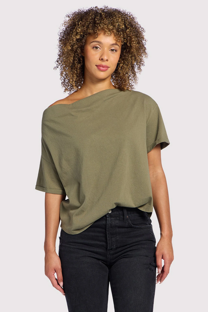 Vintage Cotton Off The Shoulder T-Shit