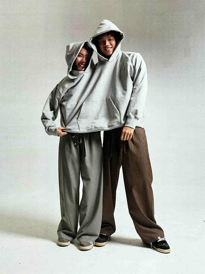 Mens Womens Two Person Ugly Hoodie Intimate  Loose Solid Sweatshirt One-Piece Couples Pullover Holiday Party Jumpers Tops
