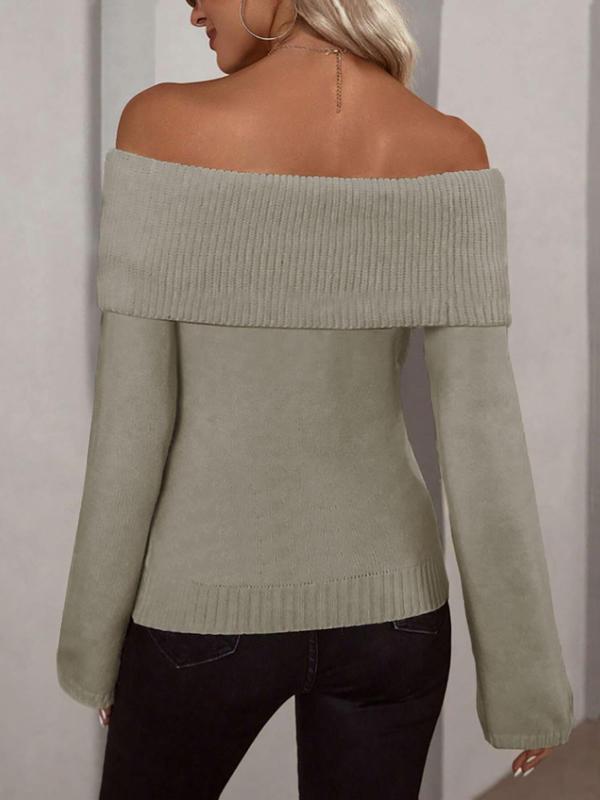 Off-Shoulder Knit Top