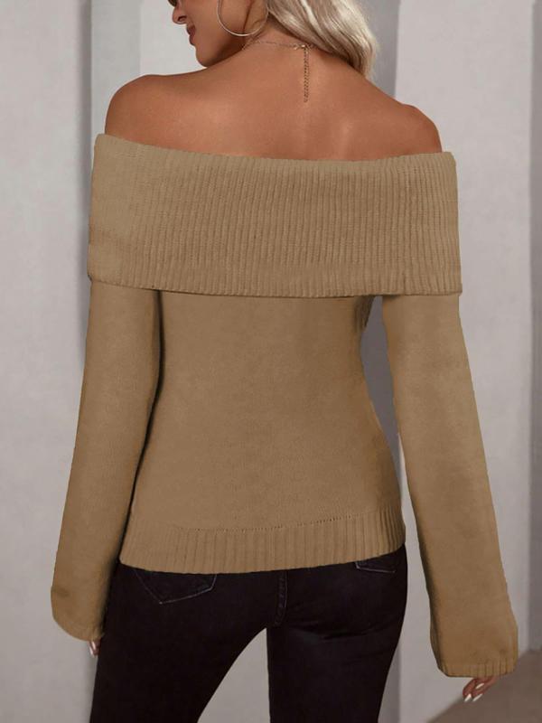 Off-Shoulder Knit Top