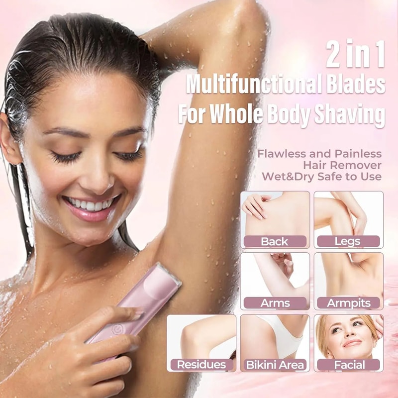 SilkSmooth 2-in-1 Womens Electric Shaver & Epilator – Wet/Dry Bikini Trimmer for Face, Legs & Body