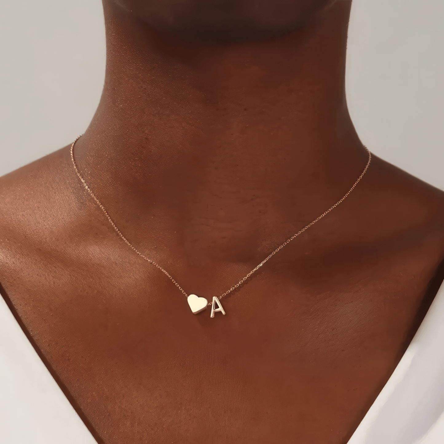 Heart Initial Necklace