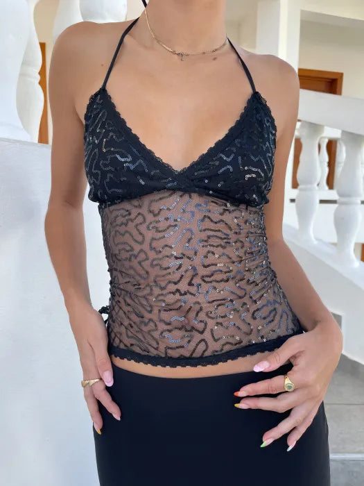 Night Fever Halter Top