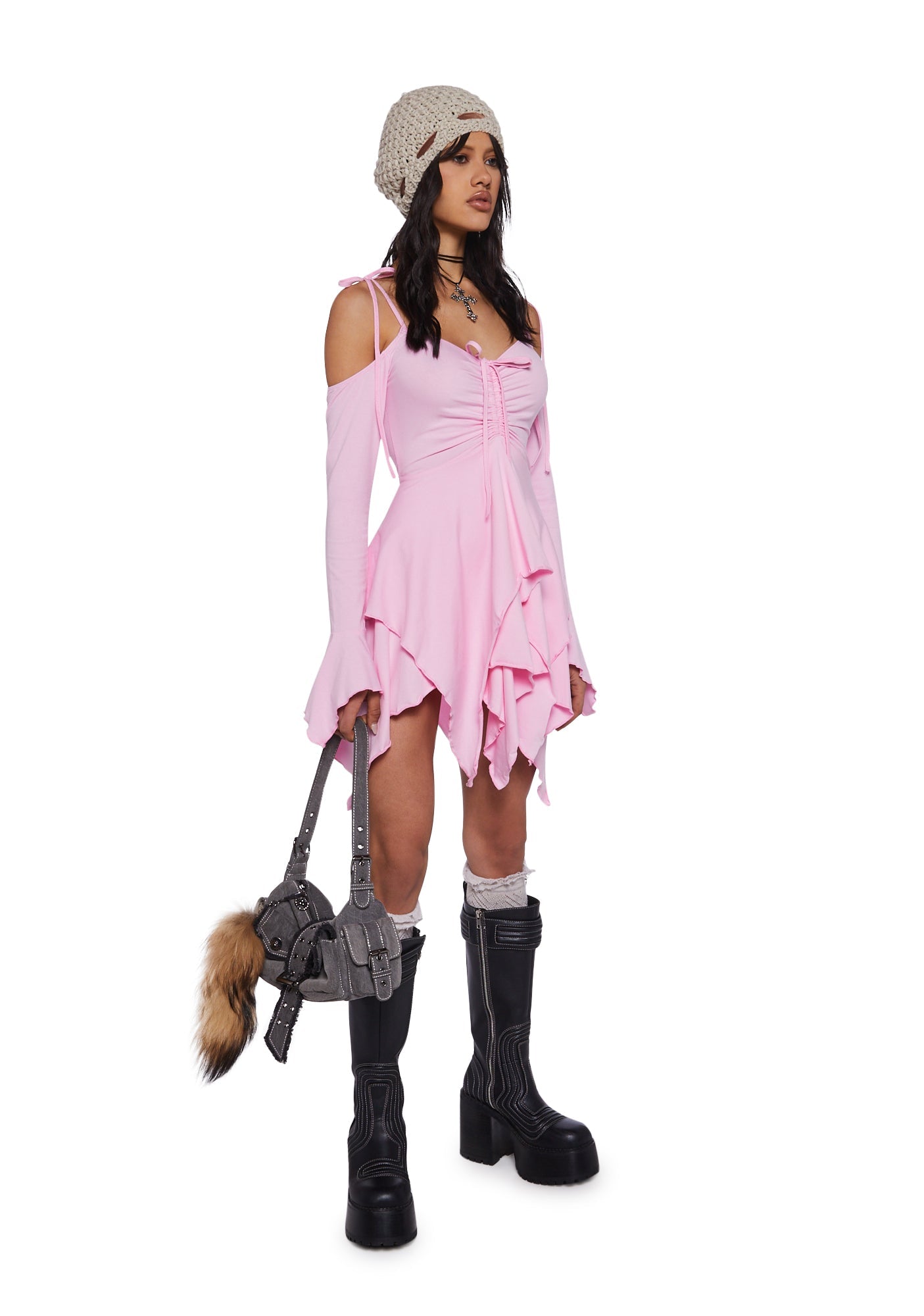 F is For Fairies Handkerchief Dress - Black