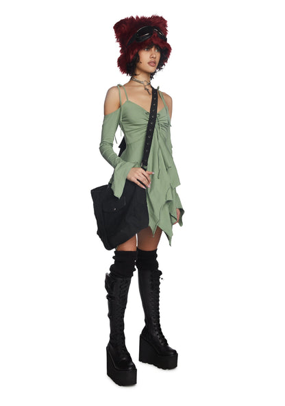 F is For Fairies Handkerchief Dress - Black