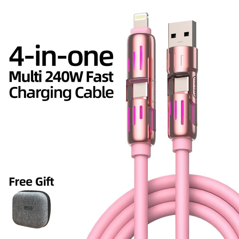 4-in-1 Multi USB Charging Cable – USB-A & Type-C